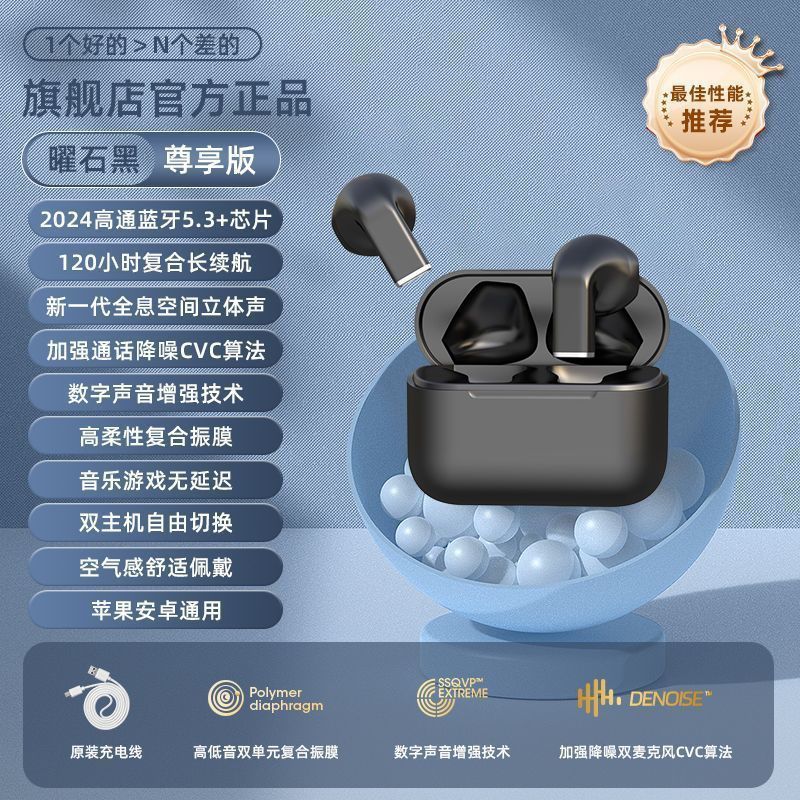 Mini wireless bluetooth earbuds 2024 new arrival: stylish design, ultra-long battery life, in-ear noise cancelling, universal compatibility