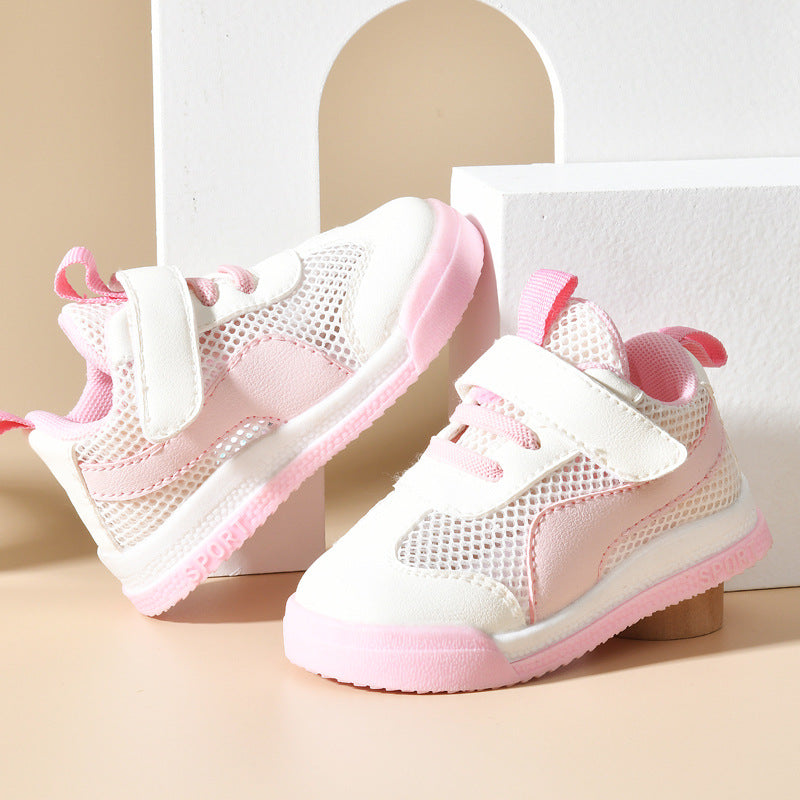Baby sandals for boys, summer first walker shoes, 0-1-2 years old infant anti-slip soft sole mesh shoes for babies and toddlers, baby girl shoes