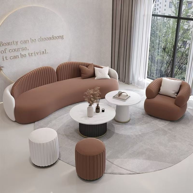 Beauty salon sofa curved light luxury clothing wedding dress shop special-shaped design hotel creative popular sofa simple modern