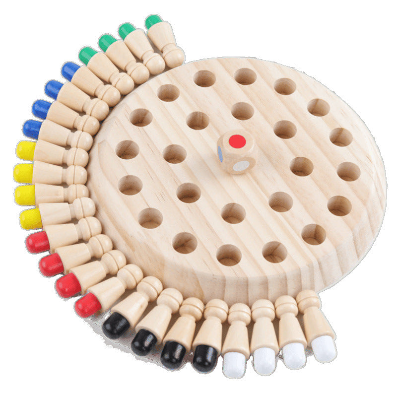 New Radish Memory Flip Chess Full Set of Double Play Leisure Logic Children's Toys Advanced Wooden Puzzle