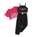 exclusive supply—girl fashion sports suit california letter vest + black sports pants