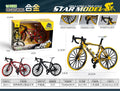 Export-specific 1:8 scale alloy bicycle model - mini foldable alloy mountain bike toy ornament