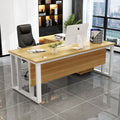 Minimalist modern executive desk set - commercial office furniture for business leaders, includes desk and chair combination