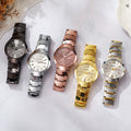 Mcykcy watch tungsten steel men's watch digital round quartz watch quartz gold and silver gold stainless steel