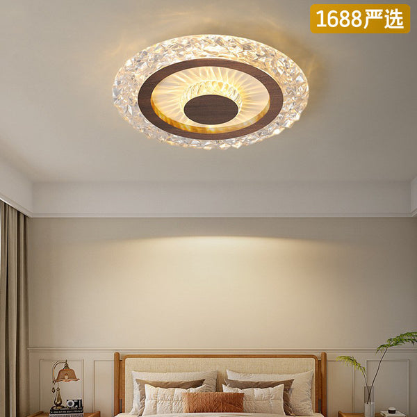 [Strict selection] Minimalist medieval lamp ceiling lamp 2025 new American retro walnut super bright eye protection room lamp