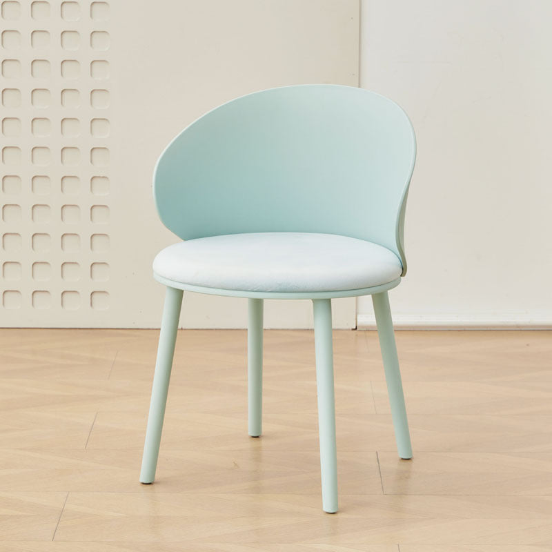 Thickened plastic reception and negotiation chair - nordic light luxury style, modern minimalist home accent chair with backrest, casual dining chair