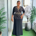 Aliexpress elegant women's dress fashion cross-border foreign trade african new arrivalplus sizedress