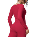 Naked-feel, form-fitting, quick-dry yoga top. faux two-piece design with built-in bra pads. long-sleeved athletic top for pilates, training, and fitness. women's