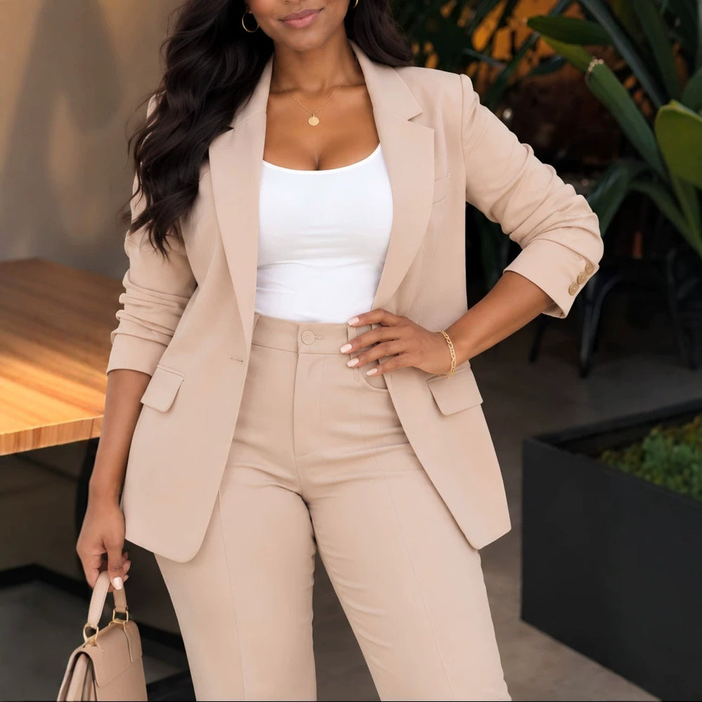 Autumn new arrival: apricot blazer - versatile, minimalist, chic, and designed for work