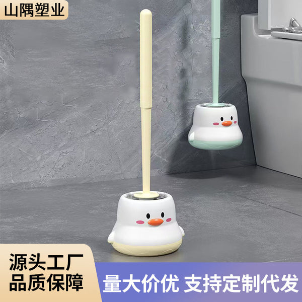 Plastic toilet brush household no dead ends cleaning brush bathroom special wall-mounted non-punching toilet cleaning set