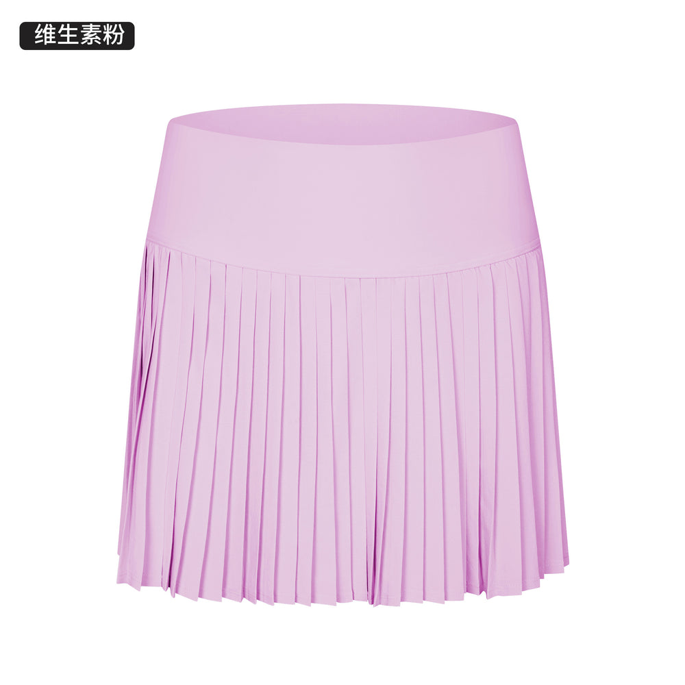 Carefully selected new water-cooled elastic fashionpleated skirt double-layer fashion tape three-point sports pants dk383
