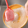 Silicone brush is soft and does not scratch the pot. silicone all-in-one long handle brush. pot washing brush. kitchen decontamination cleaning brush