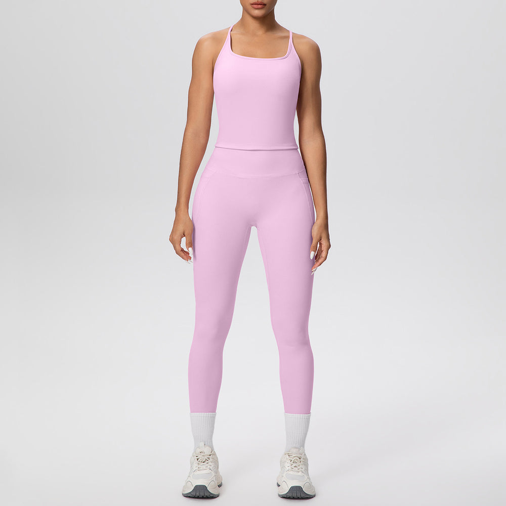 new arrival quick-drying beautiful back yoga clothes cloud-like silm hip-lifting sports suit outdoor casual running fitness clothes