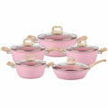 Exportexportfor home non-stick stone soup pot 10-piece set 10 pcs advanced non stick pot