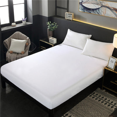2025 new solid color full coverage fitted sheet with pillowcase wholesale for cross-border e-commerce