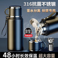 Warm display thermos cup large capacity 316 thermos kettle tea water separation water cup men outdoor kettle gift cup