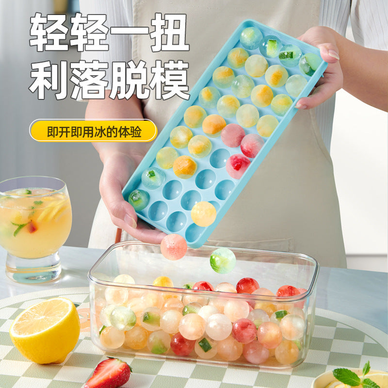 Whiskey ice ball mold - food grade silicone ice cube tray for making round ice balls