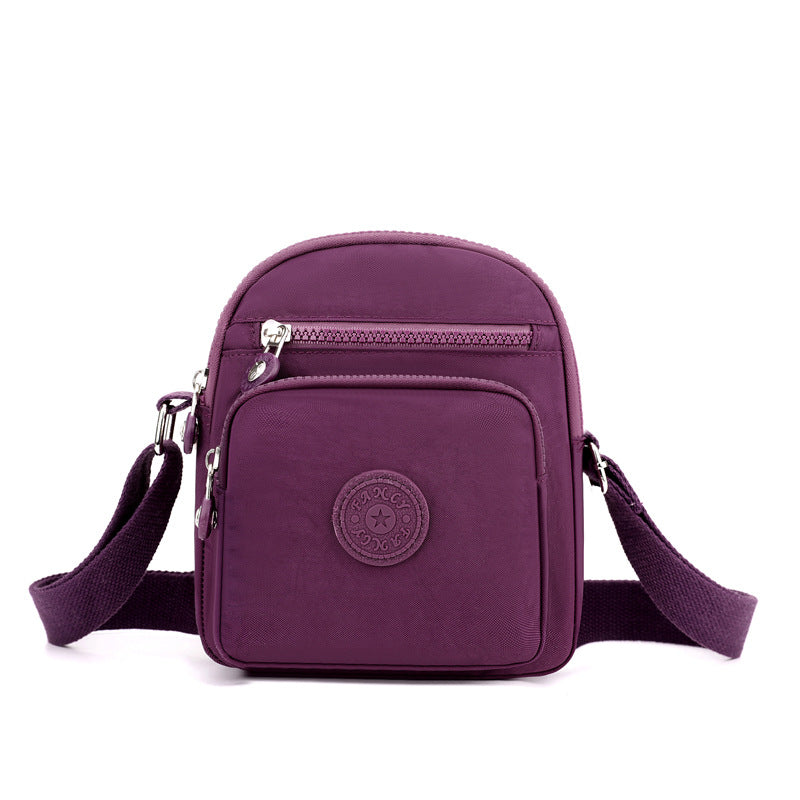 Small bag women's fashion new casual Korean version trendy shoulder bag nylon cloth messenger bag multi-pocket small square bag