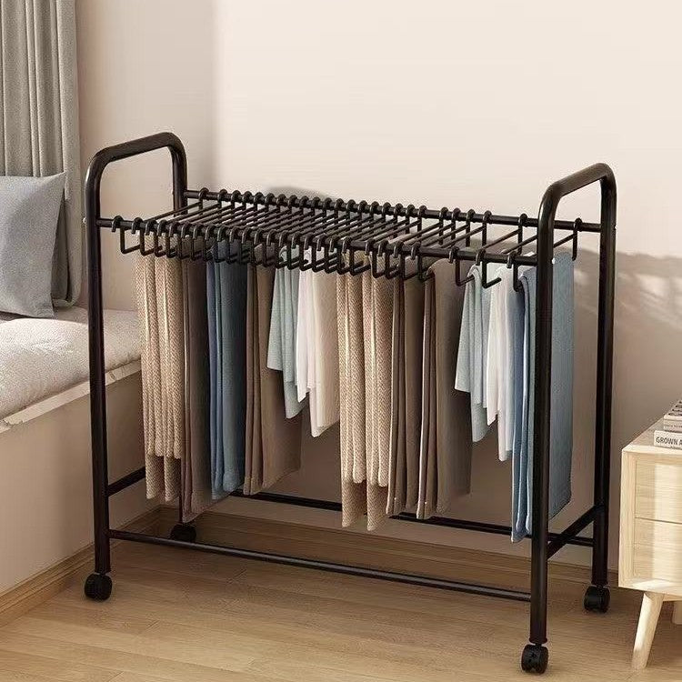 Pants rack storage artifact multi-functional removable household wardrobe multi-layer seamless large hanger pants hanger storage rack