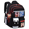 New nezha backpack for boys and girls, grades 1-6: spine protection, lightweight design, and extra-large capacity