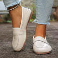 Exportplus size slip-on soft bottom slip-on beanie shoes women's casual round toe flatsnew arrivalflats soft leather work shoes