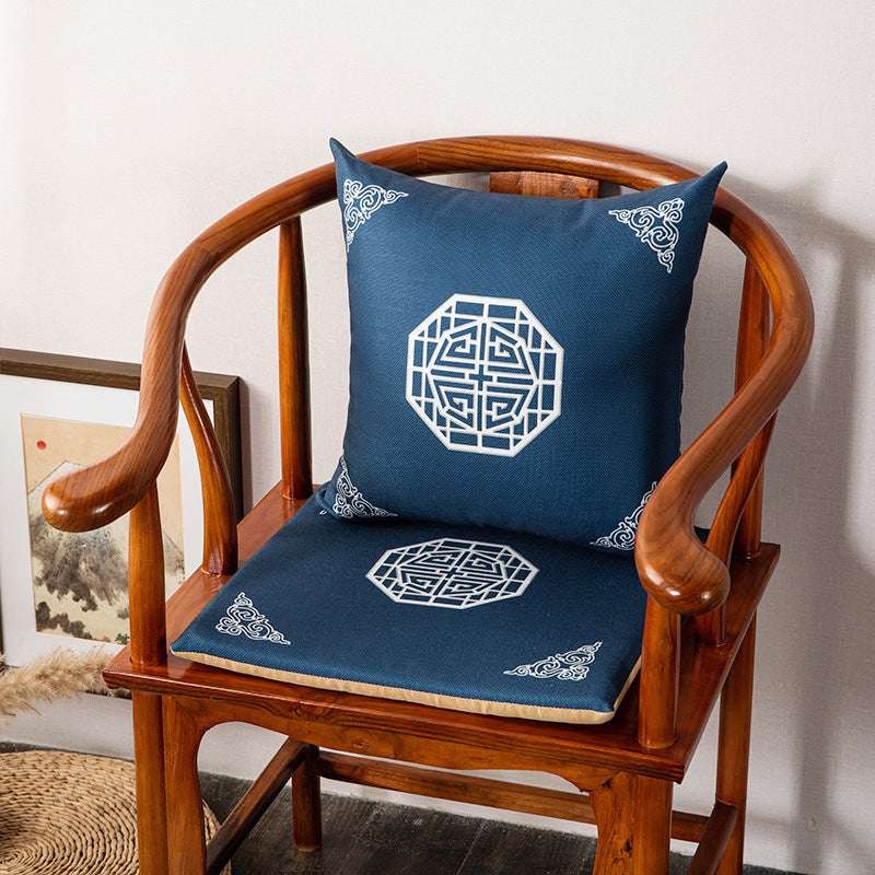 New chinoiserie guochao cushion pillow tea table cushion living room sofa taishi chair armchair backrest for home cushion cushion