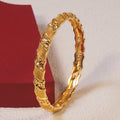 24k gold plated middle eastern women's fashion open copper bangle dubai saudi arabian jewelry bridal luxury