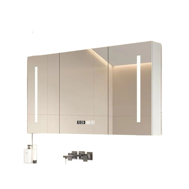 Smart bathroom mirror cabinet, separate wall-mounted bathroom, mirror bathroom, integrated locker with lamp, defogging and storage