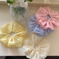 Korean pure color lace hair tie large intestine ring korean style low ponytail hair tie rubber band headband atmospheric head flower headband