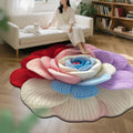 3d floral crystal velvet rug - absorbent mat for living room, bedroom, bedside, sofa, and coffee table