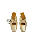 Za women's shoes spain 2025 autumn closed-toe gold knot detail flat backless fashion shoes