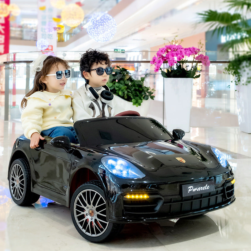Paramela double children's electric car four wheels oversized can sit adults children baby remote control toy stroller