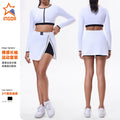 Summer running set for women with built-in bra pads - casual golf, yoga, and tennis skirt - breathable base layer activewear