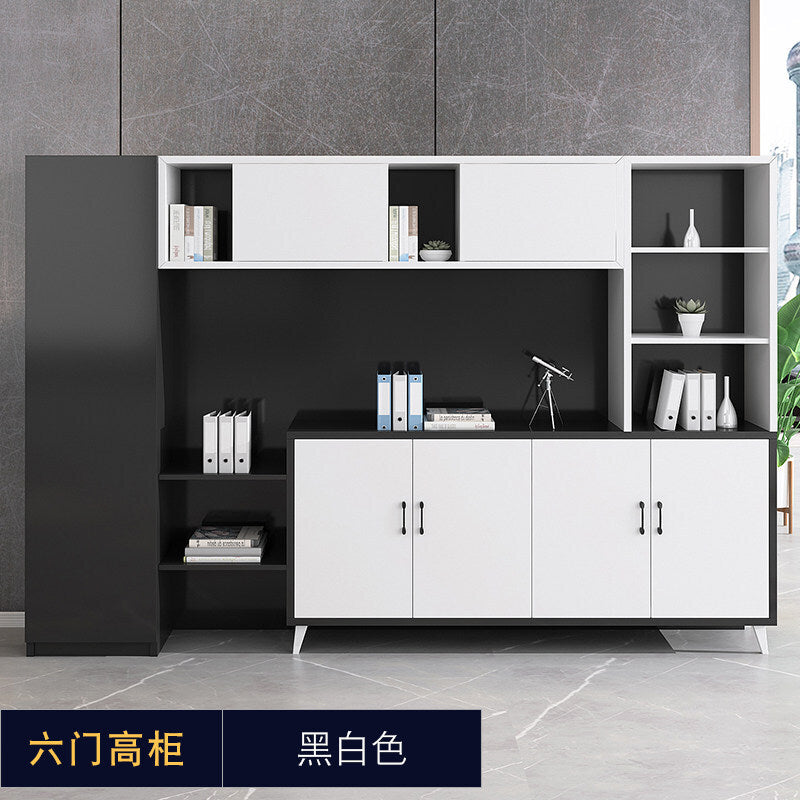 Office minimalist modern file cabinet wooden document financial records small cabinet low cabinet panel drawer style