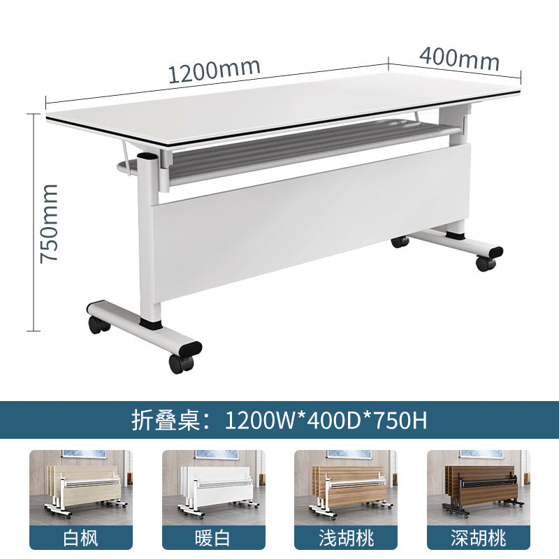 Foldable conference table multifunctional patchwork bench table training double office table foldable training table and chair combination