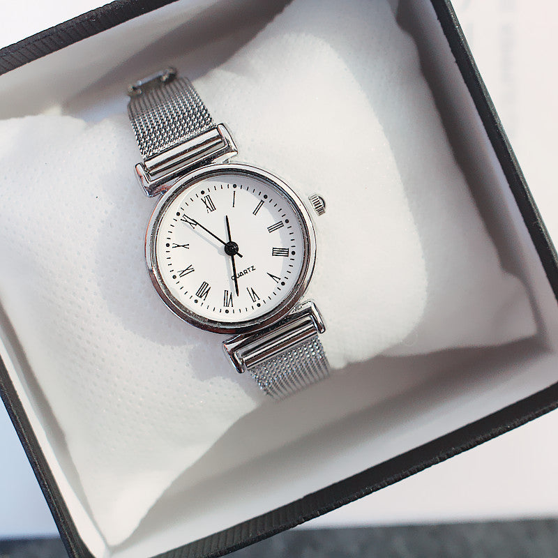 Women's fashion watch - elegant, retro, trendy, korean style, minimalist small round bracelet watch for students and export