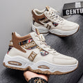 2026 spring new men's breathable high-top sneakers, trendy versatile chunky sole casual dad shoes for men