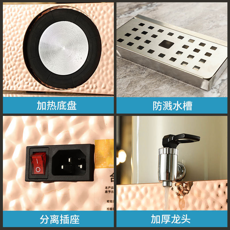 Milk tripod, hotel restaurant glass milk tripod coffee tripod numerical control heating stainless steel hot and cold tripod, juice tripod