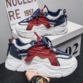 Popular men's shoes summernew arrival breathable sports casual running thick soleeasiest for matchwhite daddy trendy shoes