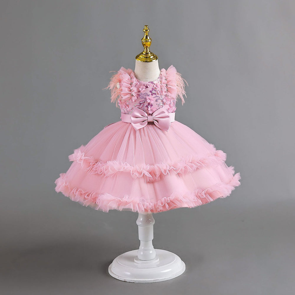 New arrivalin stockkids dress tutu cake princess dress baby girl first birthday dress baby dress