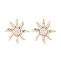 European and american cross-border retro sunflower irregular earrings, light luxury high-end heart geometric tassel fashion earrings