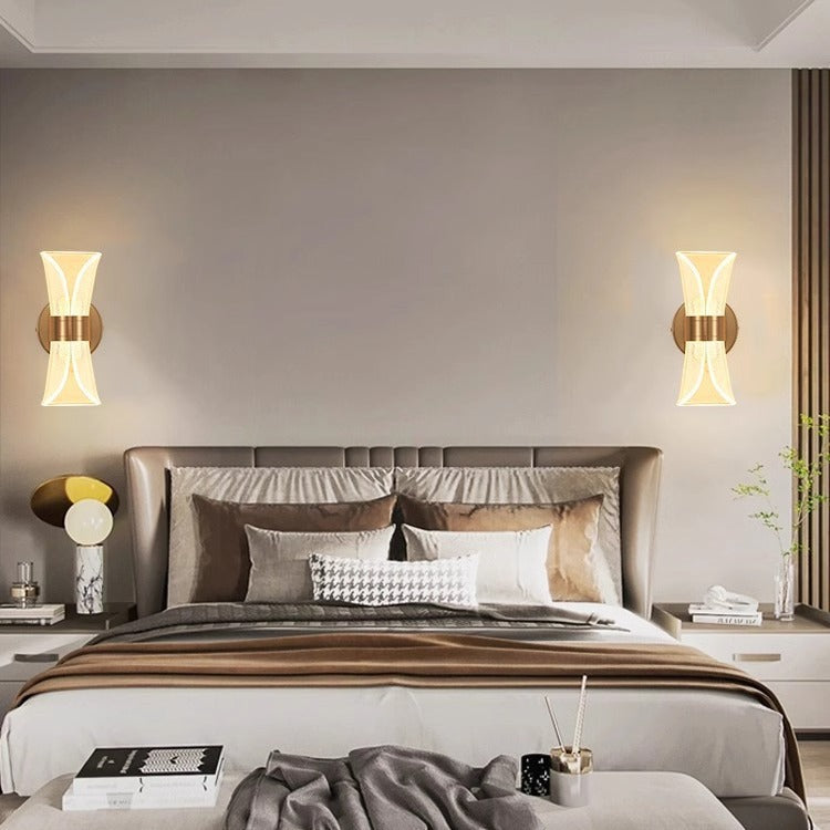 Wall lamp Nordic LED bedroom lamp Modern minimalist creative staircase aisle lamp Streamer living room atmosphere bedside lamp