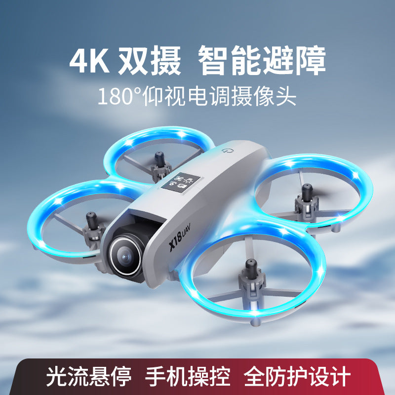 new product mini drone 4k aerial photography dual camera electric dimming optical flow barrier aircraft toy remote control aircraft