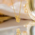 European and american style snake necklace with cubic zirconia, full diamond fashion titanium steel pendant, high-end quality sweater chain jewelry