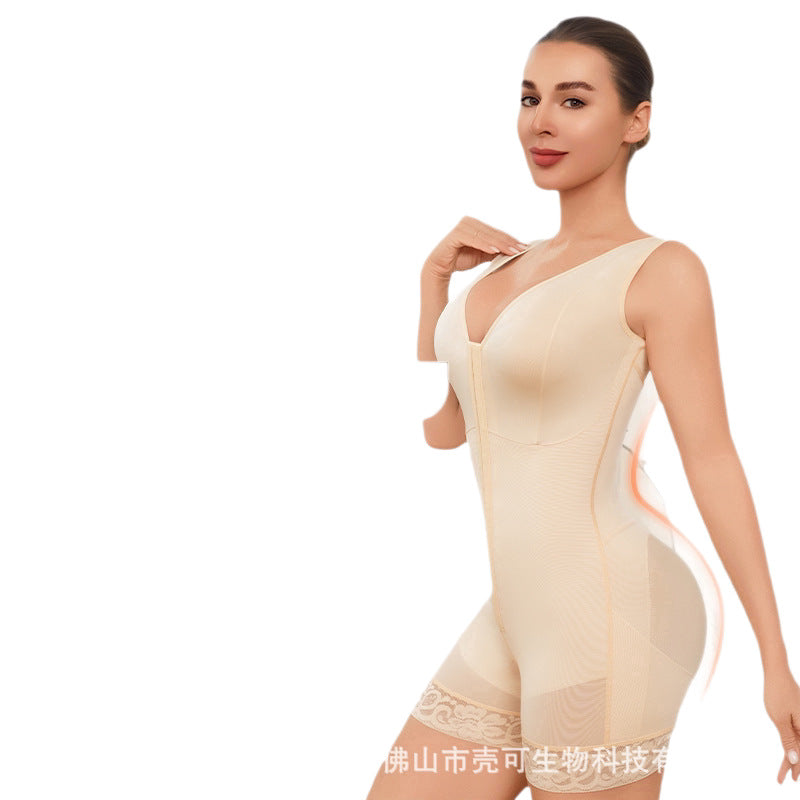 Aliexpress cross-border best selling enhanced version of butt lift and tummy control plus sizelace anti-curling body shaping bodysuit