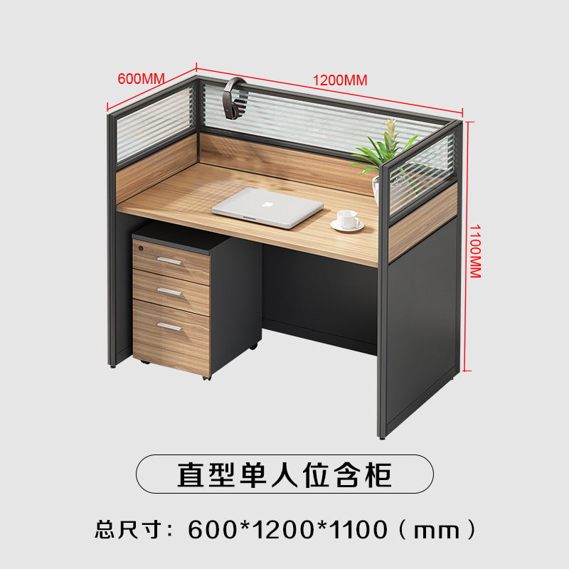 Staff desk and chair combination screen four-person employee booth casual modern partition office workstation desk