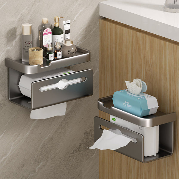 Toilet Tissue Box Wall Mounted Paper Rack Toilet Bathroom No Punching Toilet Paper Box Toilet Roll Paper Rack