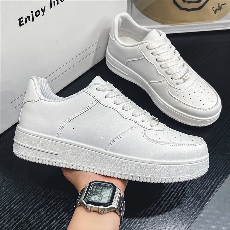 2026 spring men's new breathable air force 1 white sneakers - classic, versatile, casual student athletic shoes, trendy skate shoes