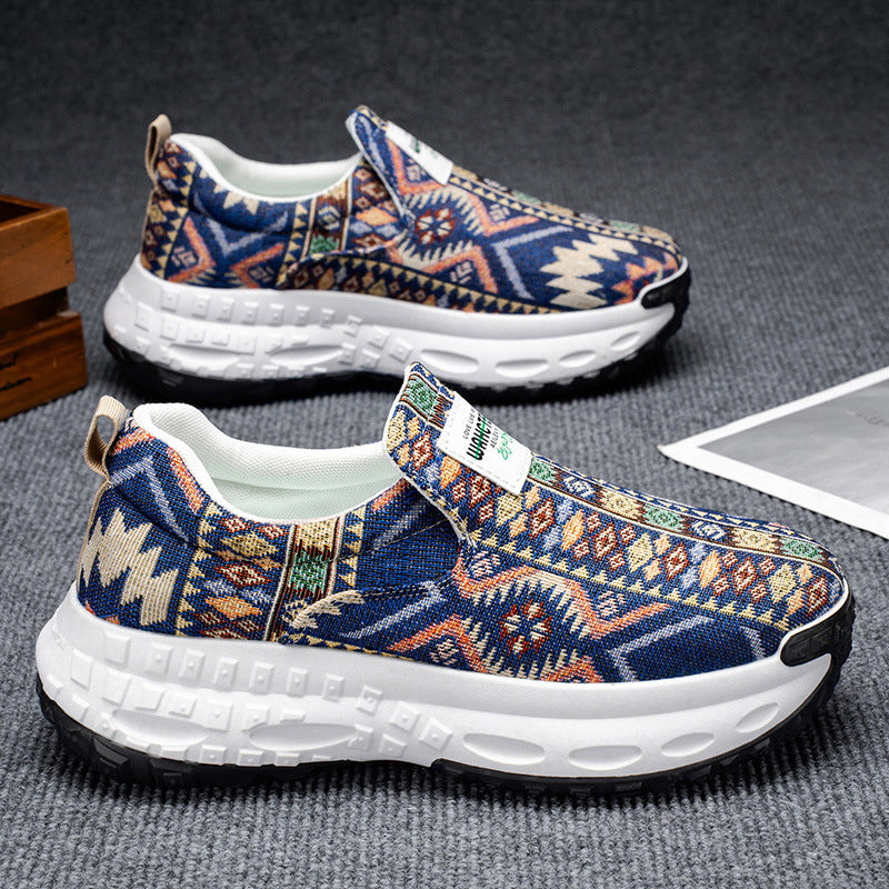 2025 winter new men's chunky platform sneakers - slip-on casual athletic shoes, anti-slip, wear-resistant, and breathable