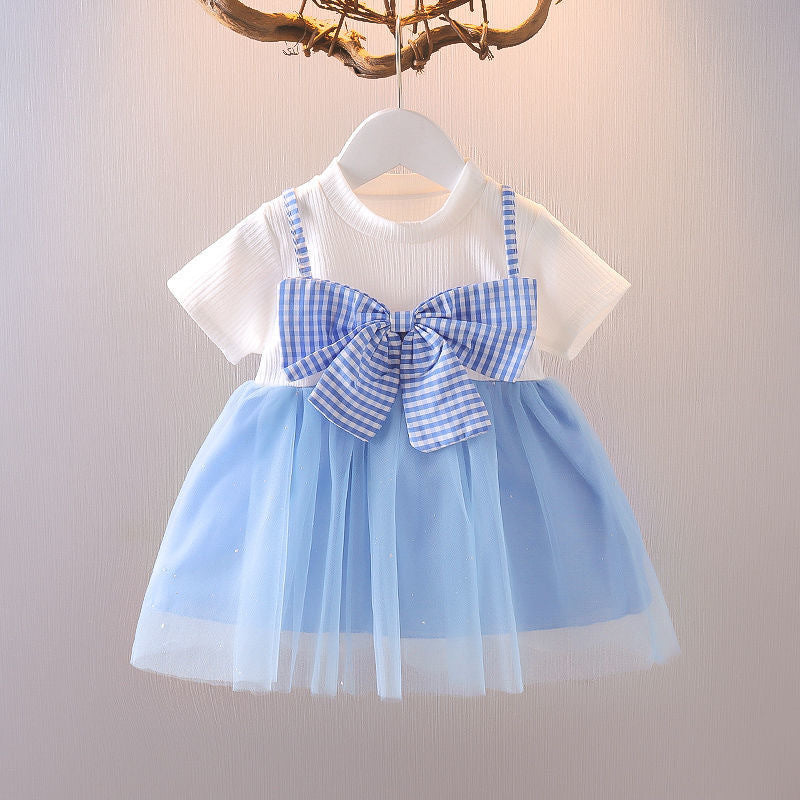 Girls' sweet princess dress -  summer collection - kids' mesh dress - trendy children's clothing wholesale